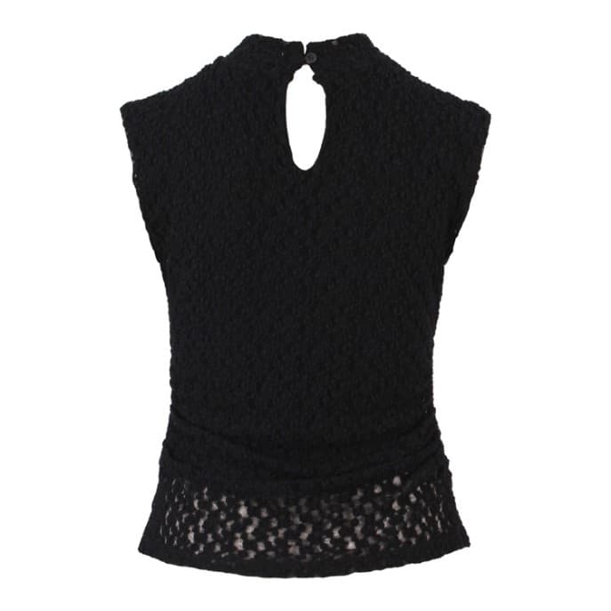 Enjoy Top kant mouwloos Zwart Enjoy Top kant mouwloos Zwart